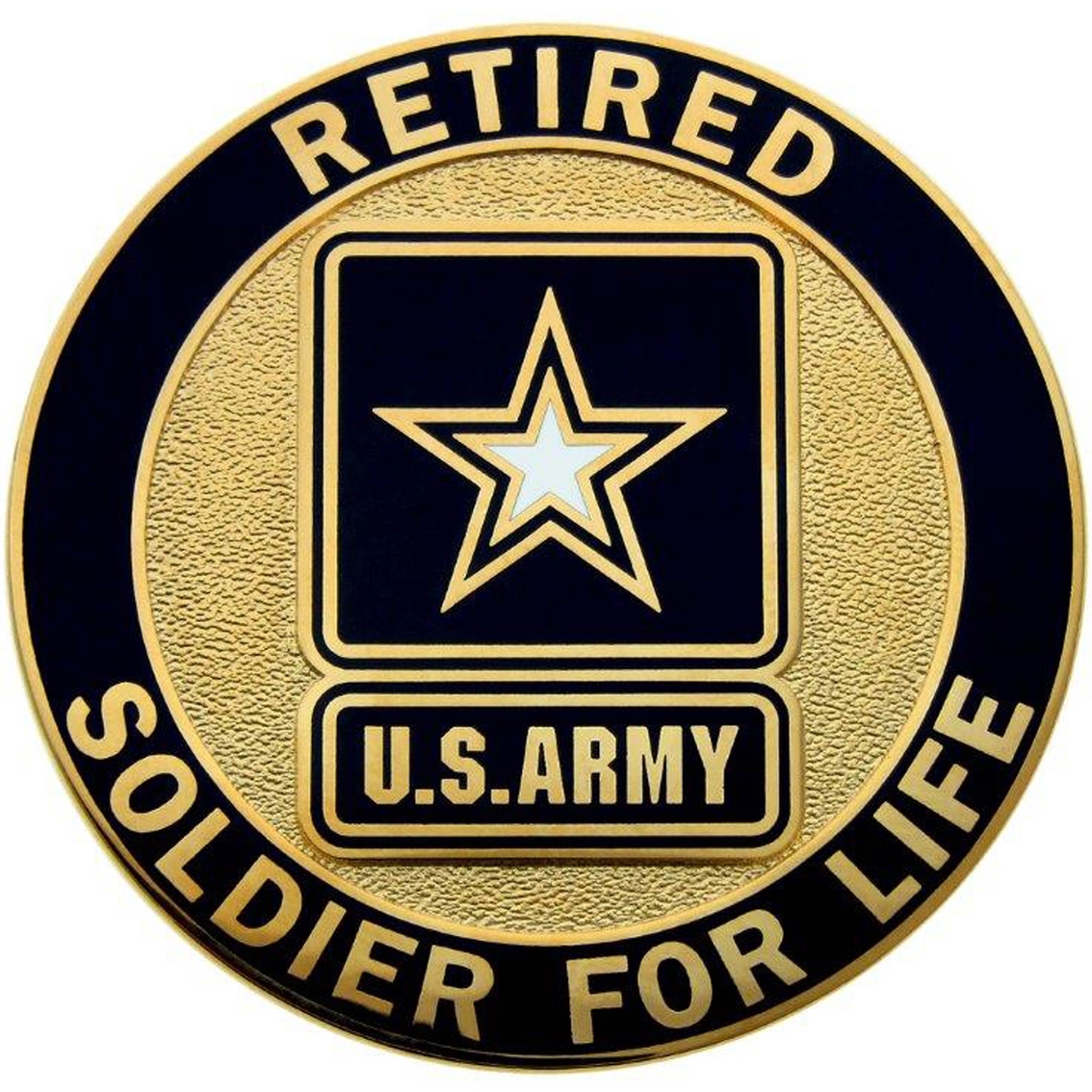 Retired Army 2 In. Identification Badge, Soldier For Life ...