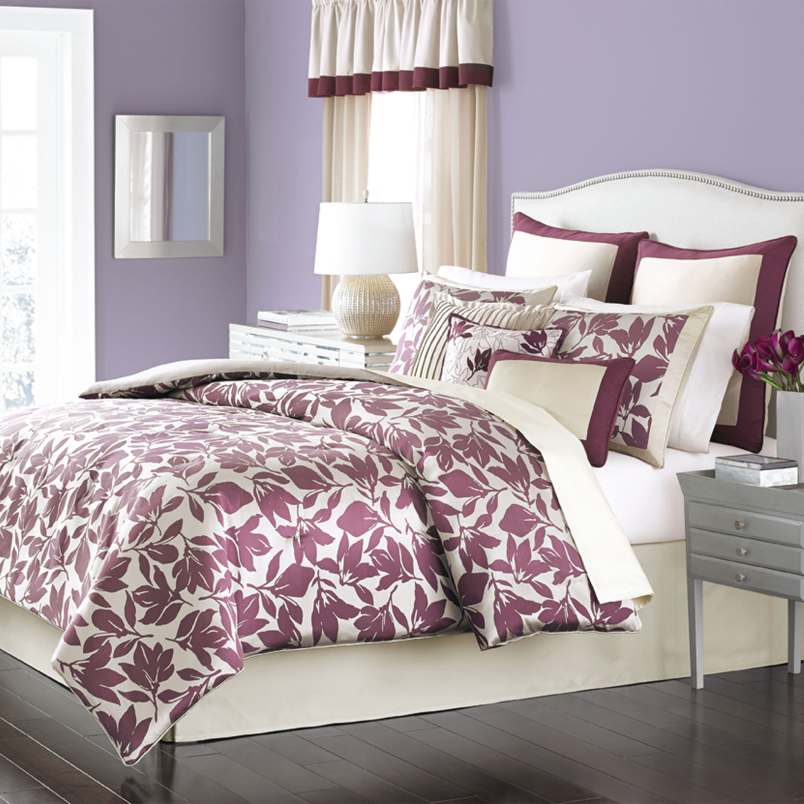 Martha Stewart Collection Berkshire Leaves 9 Pc. Bedding Set | Bedding Collections | Home ...