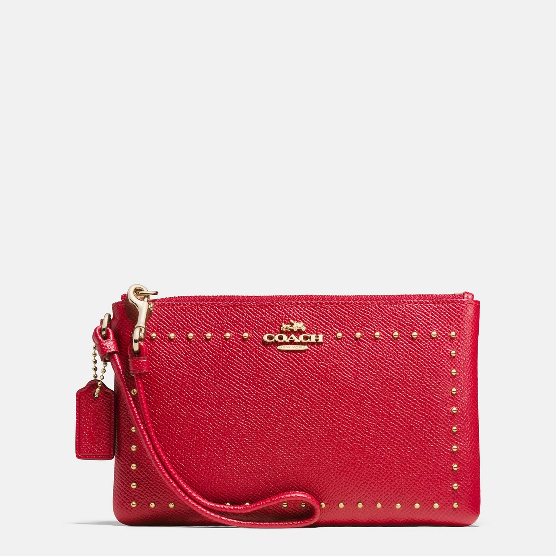 Coach Edge Studs Small Wristlet In Leather | Wristlets | Handbags & Accessories | Shop The Exchange