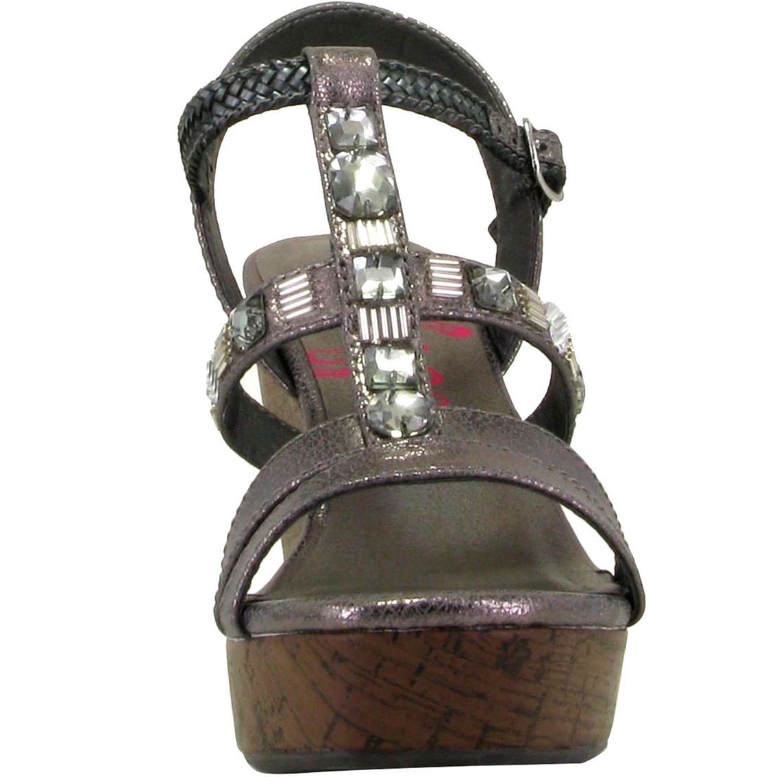 Jellypop Rumi T Strap Wedge Sandals - Image 2 of 5