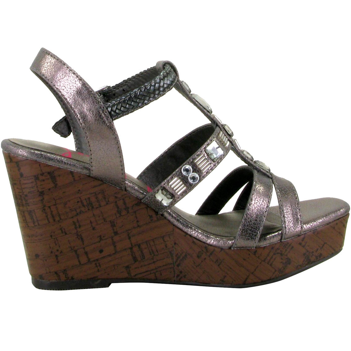 Jellypop Rumi T Strap Wedge Sandals - Image 3 of 5