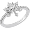 Disney Enchanted Sterling Silver 1/4ctw Diamond Elsa Snowflake Ring, Size 7 - Image 1 of 2
