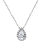 18K Rose Gold Over Sterling Silver Pear Shaped Cubic Zirconia Pendant - Image 1 of 2
