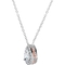 18K Rose Gold Over Sterling Silver Pear Shaped Cubic Zirconia Pendant - Image 2 of 2