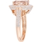 Sofia B. Morganite and 5/8 CTW Diamond Vintage Halo Ring in 14K Rose Gold - Image 2 of 4