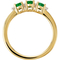 10K Yellow Gold Genuine Emerald Oval with Round White Topaz 3 Stone Ring - Image 2 of 3