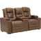Signature Design by Ashley Owner's Box Power Reclining Adjustable Headrest Loveseat - Image 1 of 7