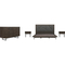 Armen Living Marquis Platform Bed Frame Faux Leather Headboard 4 pc. Bedroom Set - Image 1 of 4
