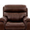 Armen Living Montague Dual Power Headrest and Lumbar Support Leather Recliner - Image 5 of 9