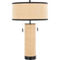 LumiSource Cylinder Rattan 29 in. Table Lamp - Image 1 of 6