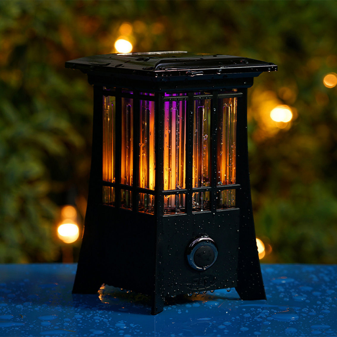 PIC Solar 2-in-1 Flame Effect Patio Lantern Bug Zapper - Image 4 of 7