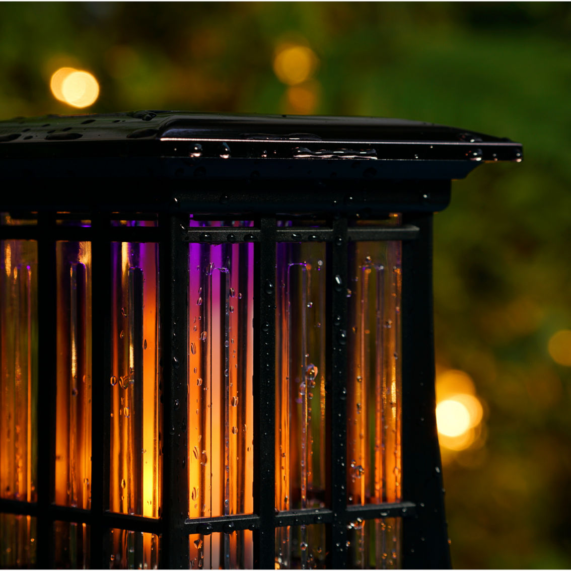 PIC Solar 2-in-1 Flame Effect Patio Lantern Bug Zapper - Image 5 of 7