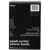 Mead Spell Write Wirebound Steno Book 80 Sheets, 6 in. x 9 in.
