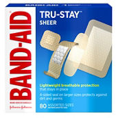 Band-Aid Brand Tru-Stay Comfort Sheer Adhesive Bandages Assorted 80 ct.