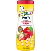 Gerber Graduates Puffs Strawberry Apple 1.48 oz. Cereal Snack