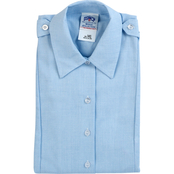 DLATS Women's Blue Long Sleeve Tuck In Shirt