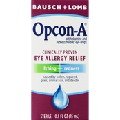 Bausch & Lomb Opcon-A Allergy Relief Eye Drops 0.5 Oz.