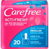 Carefree Acti Fresh Body Shape Regular To Go Liners 20 ct.