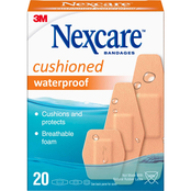 Nexcare Cushioned Waterproof Bandages 20 ct., Assorted