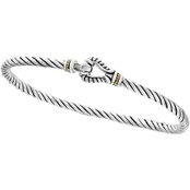 Effy Sterling Silver and 18K Yellow Gold Bangle Bracelet