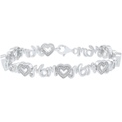 Sterling Silver Diamond Accent Fashion Bracelet
