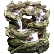 Alpine Rainforest Tiered Fountain with LED Lights