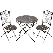 Alpine Iron Bistro Table and Chair Set