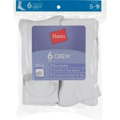 Hanes Red Label Women's Crew Socks, 6 Pk.
