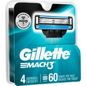 Gillette Mach3 Razor Blade Refills 4 ct.