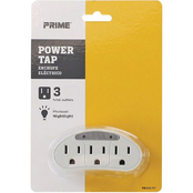 Prime Wire & Cable 3 Outlet Power Tap with Photocell Nightlight