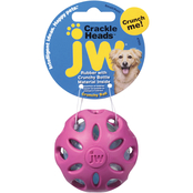 Petmate JW Pet Crackle Heads Crackle Ball Dog Toy, Small