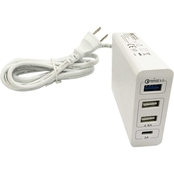 Powerzone 4 Port 57W Wall Charger with Type C & Qualcomm Quick Charge 3.0