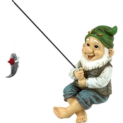 Design Toscano Ziggy Fishing Gnome Garden Sitter Statue