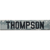 Army Embroidered Nametape with Hook and Loop (ACU)