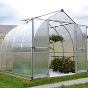 Palram Bella 8 ft. x 8 ft. Silver Hobby Greenhouse
