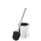 Bath Bliss Hour Glass Shaped Stainless Steel Toilet Brush and Holder Set