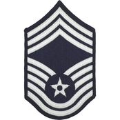 Air Force CMSgt, Chevron Sew-On, Small Blue