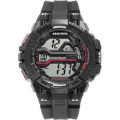 Armitron Men's Sport Digital Chronograph Black Resin Strap Watch 40/8436BLK