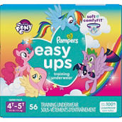 Pampers Girls Easy Ups Training Underwear Size 4T-5T (37+ lb.) 56 ct.