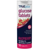True Plus Raspberry Flavor Glucose Tablets 10 ct.
