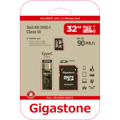 Gigastone 32GB Prime Series microSD Card 4-in-1 Kit
