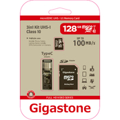 Gigastone 128GB Prime Series microSD Card 4-in-1 Kit