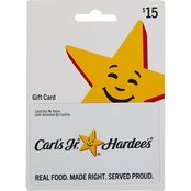 CKE Restaurants Carl's Jr and Hardee's $15 Gift Card