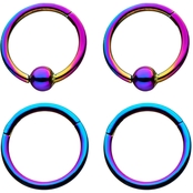 Rainbow Hinged Segment Rings, 4 Pk.