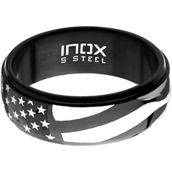 INOX Black Stainless Steel American Pride Ring