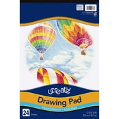 Pacon Heavyweight Paper 12 in. x 18 in. Drawing Pad 24 Sheets
