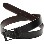 Perry Ellis Reversible Black Cap Leather Belt