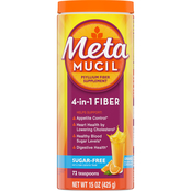 Metamucil Daily Fiber Supplement Orange Smooth Sugar Free Fiber Powder 15 oz.