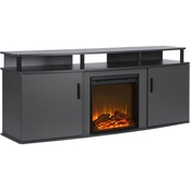 DHP Carson Electric Fireplace 70 in. TV Console