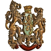 Design Toscano Heraldic Royal Lions Coat of Arms Wall Sculpture